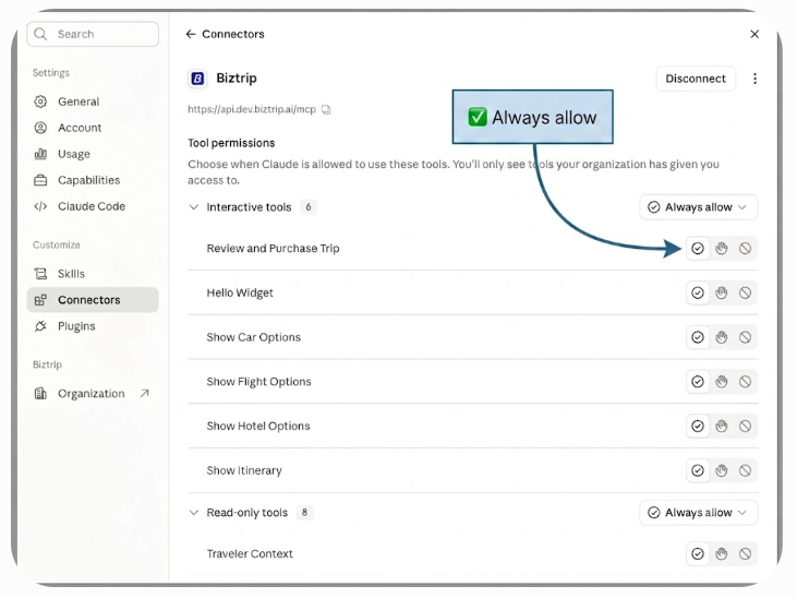 Tool permissions dialog with Always allow highlighted